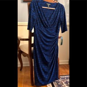 Ralph Lauren Royal Blue Jersey Dress new with tags